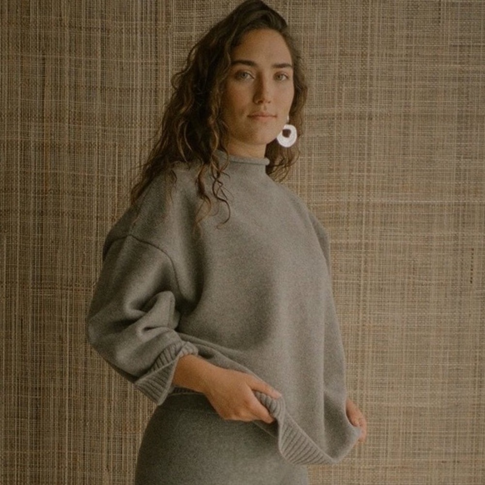 James Street Co Marled Funnel Neck
